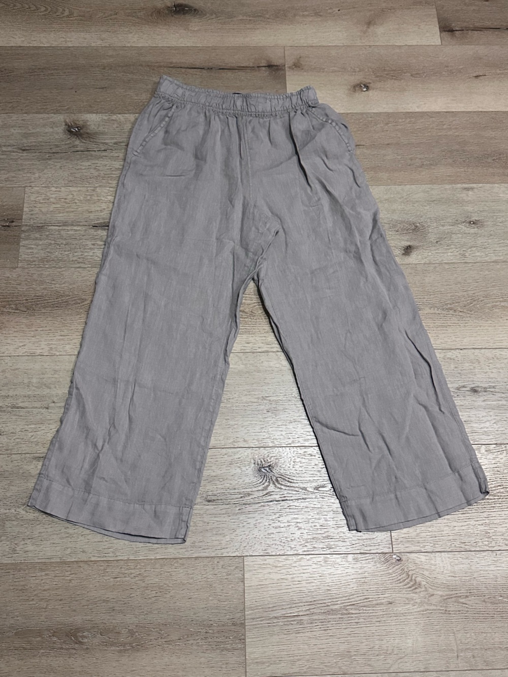 Tahari Wode Leg 100% Linen Pants